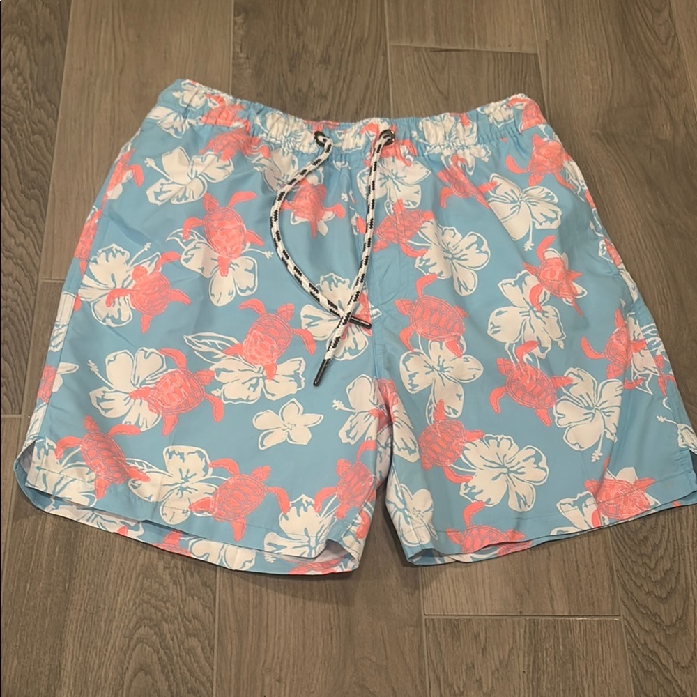 Snapper Rock Men's Blue Floral Swim Shorts Size 2